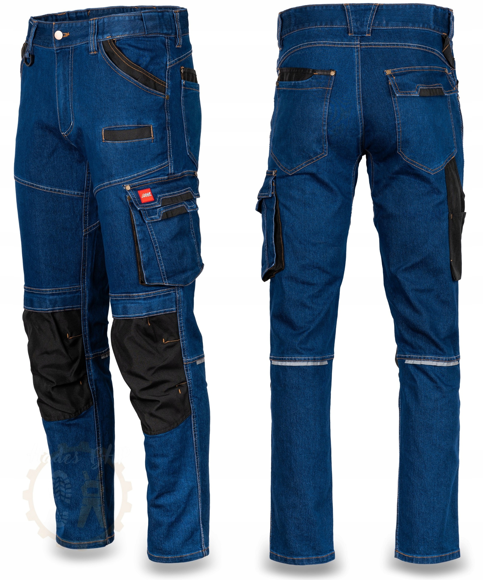 ART.MAS dlhé pracovné nohavice Jeans-blue01, XXL